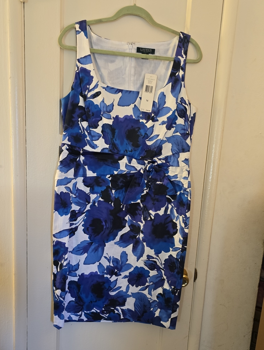 Ralph Lauren Blue Floral Print Dress